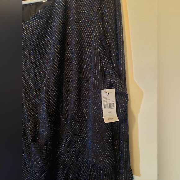 Lane Bryant Ruched Side Sparkle Dress 22/24 - Picture 10 of 11
